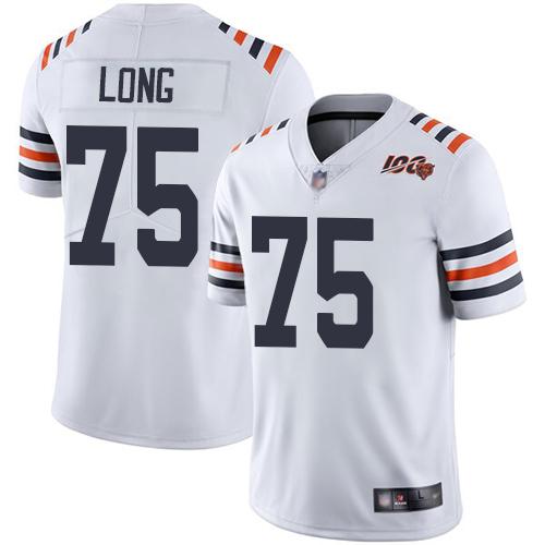 Nike Chicago Bears #75 Kyle Long White Alternate Stitched NFL Vapor Untouchable Limited 100th Season Jersey