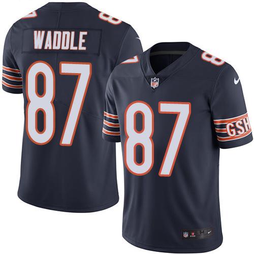 Nike Chicago Bears #87 Tom Waddle Navy Blue Team Color Stitched NFL Vapor Untouchable Limited Jersey