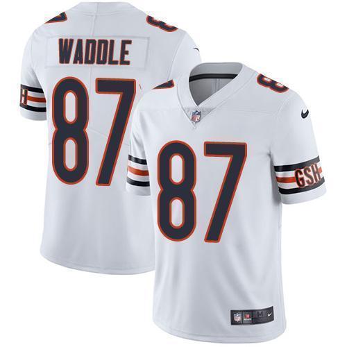 Nike Chicago Bears #87 Tom Waddle White Stitched NFL Vapor Untouchable Limited Jersey