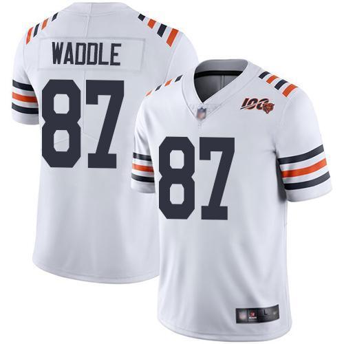 Nike Chicago Bears #87 Tom Waddle White Alternate Stitched NFL Vapor Untouchable Limited 100th Season Jersey