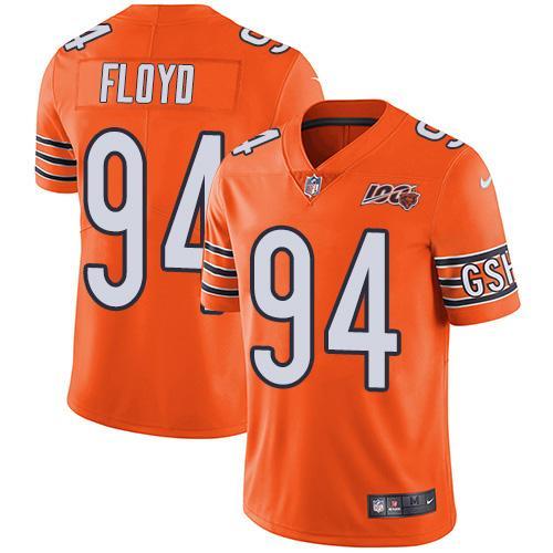 Nike Chicago Bears #94 Leonard Floyd Orange 100th Season Stitched NFL Limited Rush Jersey