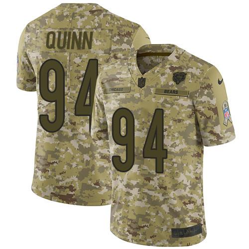 Nike Chicago Bears #94 Robert Quinn Camo Stitched NFL Limited 2018 Salute To Service Jersey