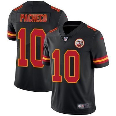 Nike Chiefs #10 Isiah Pacheco Black Stitched NFL Limited Rush Jersey