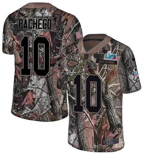 Nike Chiefs #10 Isiah Pacheco Camo Super Bowl LVII Patch Stitched NFL Limited Rush Realtree Jersey
