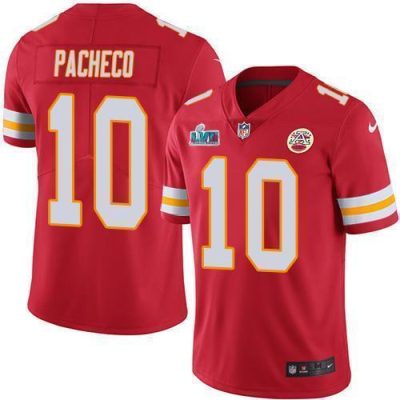 Nike Chiefs #10 Isiah Pacheco Red Team Color Super Bowl LVII Patch Stitched NFL Vapor Untouchable Limited Jersey