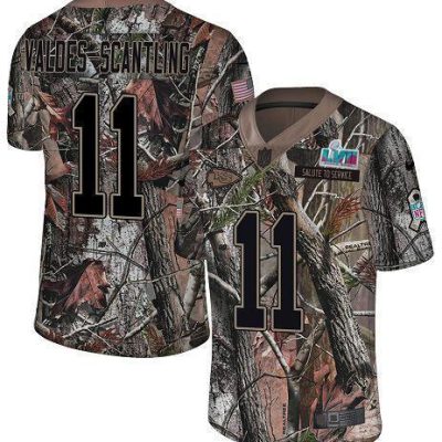 Nike Chiefs #11 Marquez Valdes-Scantling Camo Super Bowl LVII Patch Stitched NFL Limited Rush Realtree Jersey