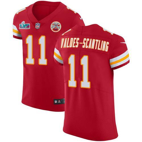 Nike Chiefs #11 Marquez Valdes-Scantling Red Team Color Super Bowl LVII Patch Stitched NFL Vapor Untouchable Elite Jersey