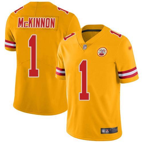 Nike Chiefs #1 Jerick McKinnon Gold Stitched NFL Limited Inverted Legend Jersey