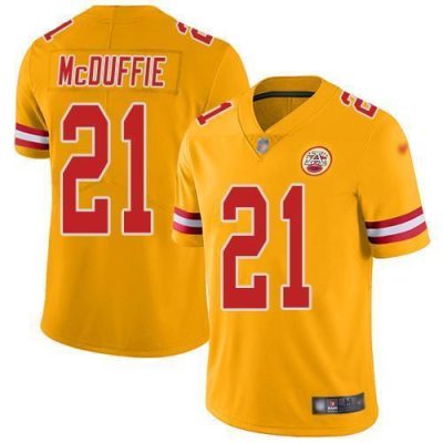 Nike Chiefs #21 Trent McDuffie Gold Stitched NFL Limited Inverted Legend Jersey