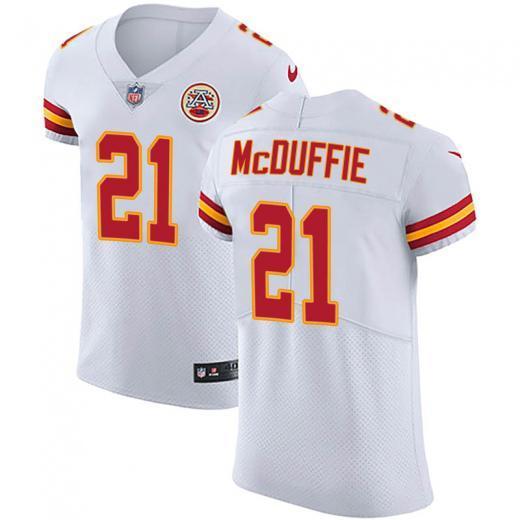 Nike Chiefs #21 Trent McDuffie White Stitched NFL Vapor Untouchable Elite Jersey