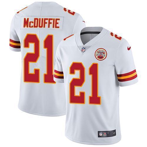 Nike Chiefs #21 Trent McDuffie White Stitched NFL Vapor Untouchable Limited Jersey