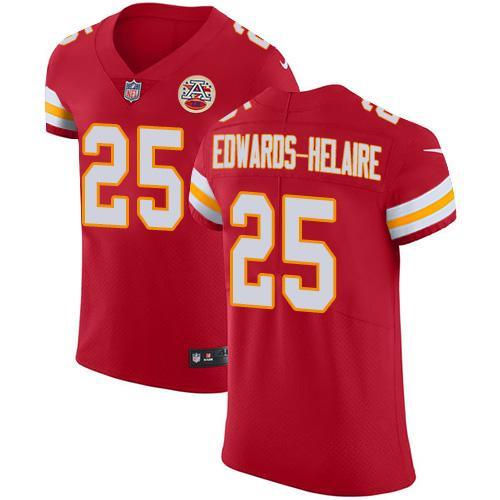Nike Chiefs #25 Clyde Edwards-Helaire Red Team Color Stitched NFL Vapor Untouchable Elite Jersey