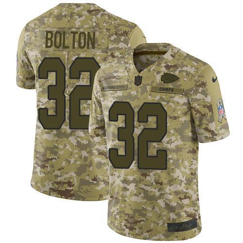 Nike Chiefs #32 Nick Bolton Camo Stitched NFL Limited 2018 Salute To Service Jersey