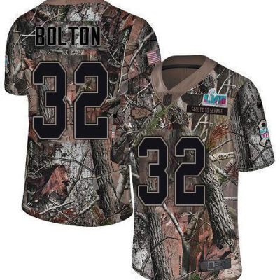Nike Chiefs #32 Nick Bolton Camo Super Bowl LVII Patch Stitched NFL Limited Rush Realtree Jersey