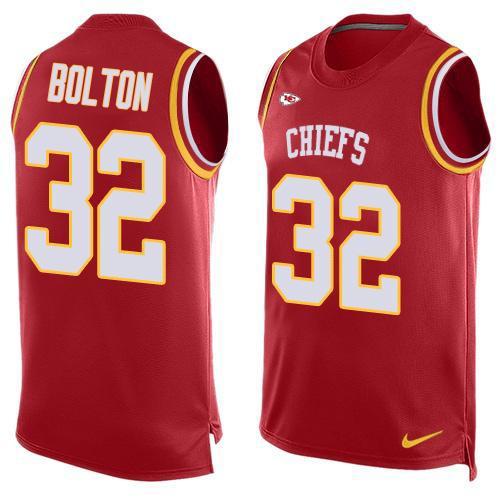 Nike Chiefs #32 Nick Bolton Red Team Color Stitched NFL Limited Tank Top Jersey