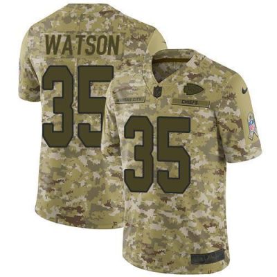 Nike Chiefs #35 Jaylen Watson Camo Stitched NFL Limited 2018 Salute To Service Jersey