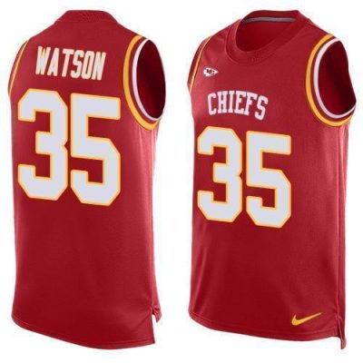 Nike Chiefs #35 Jaylen Watson Red Team Color Stitched NFL Limited Tank Top Jersey