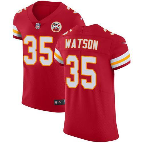 Nike Chiefs #35 Jaylen Watson Red Team Color Stitched NFL Vapor Untouchable Elite Jersey