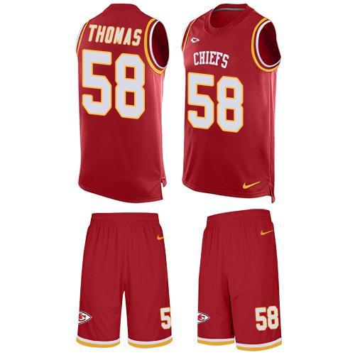 Nike Chiefs #58 Derrick Thomas Red Team Color Stitched NFL Limited Tank Top Suit Jersey