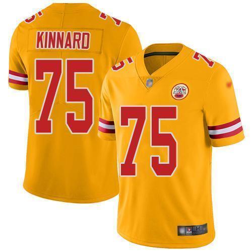 Nike Chiefs #75 Darian Kinnard Gold Stitched NFL Limited Inverted Legend Jersey