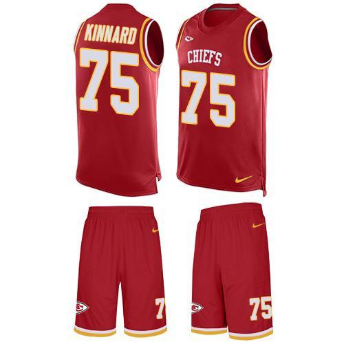 Nike Chiefs #75 Darian Kinnard Red Team Color Stitched NFL Limited Tank Top Suit Jersey