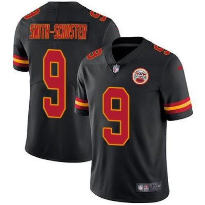 Nike Chiefs #9 JuJu Smith-Schuster Black Stitched NFL Limited Rush Jersey