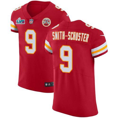 Nike Chiefs #9 JuJu Smith-Schuster Red Team Color Super Bowl LVII Patch Stitched NFL Vapor Untouchable Elite Jersey