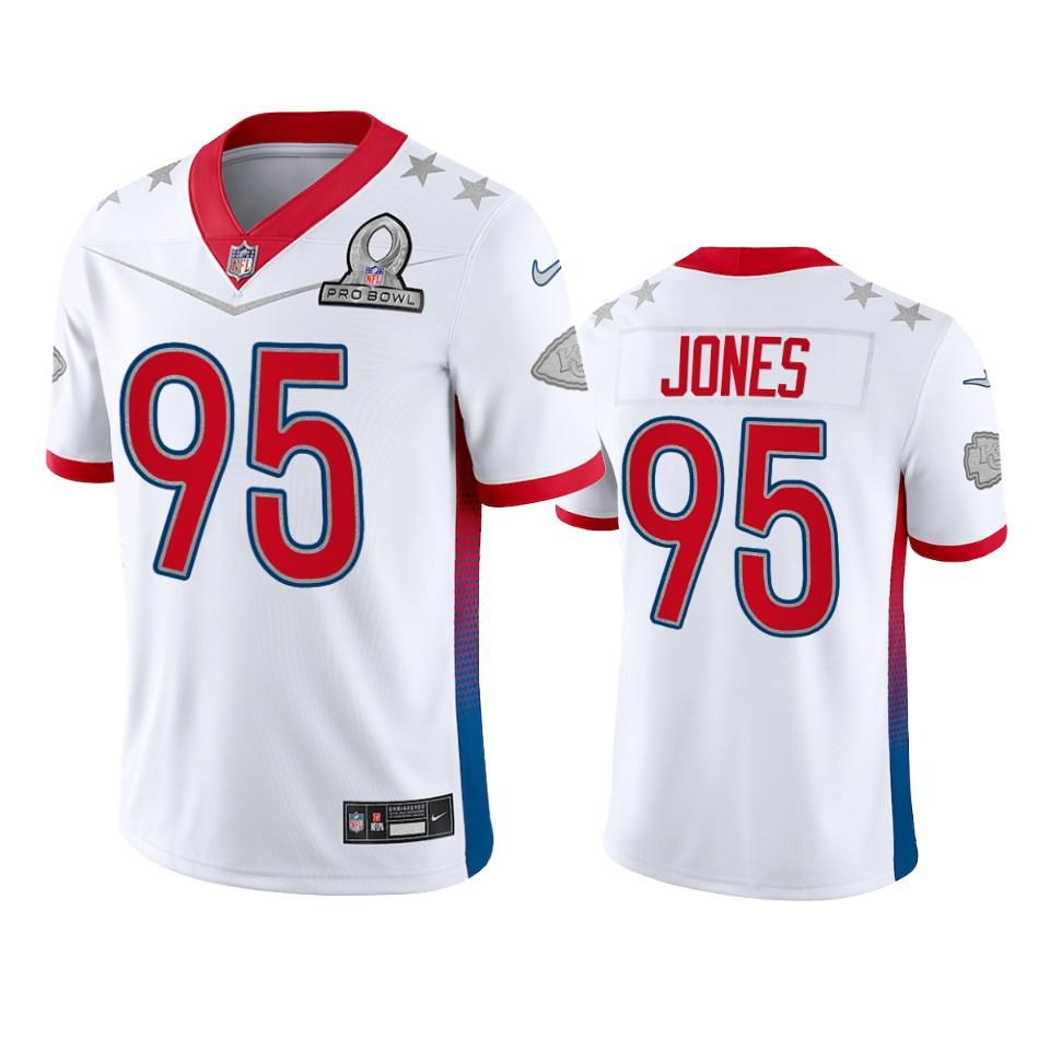 Nike Chiefs #95 Chris Jones NFL 2022 AFC Pro Bowl Game Jersey White