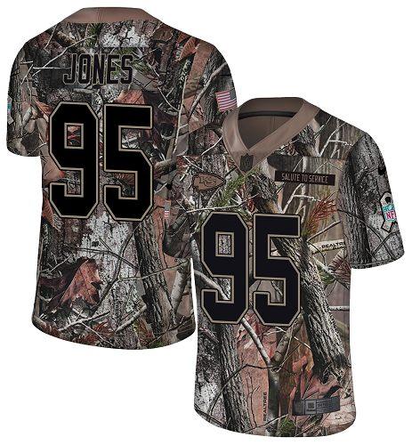Nike Chiefs #95 Chris Jones Camo Stitched NFL Limited Rush Realtree Jersey