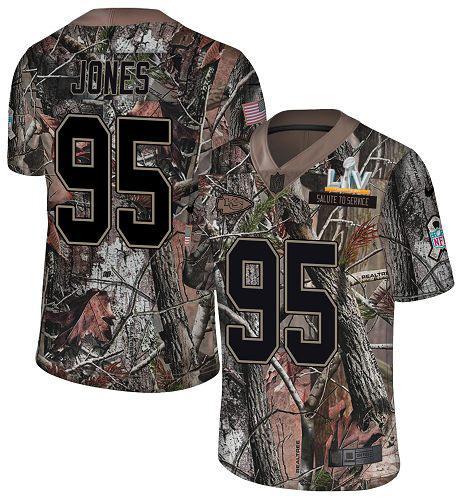Nike Chiefs #95 Chris Jones Camo Super Bowl LV Bound Stitched NFL Limited Rush Realtree Jersey