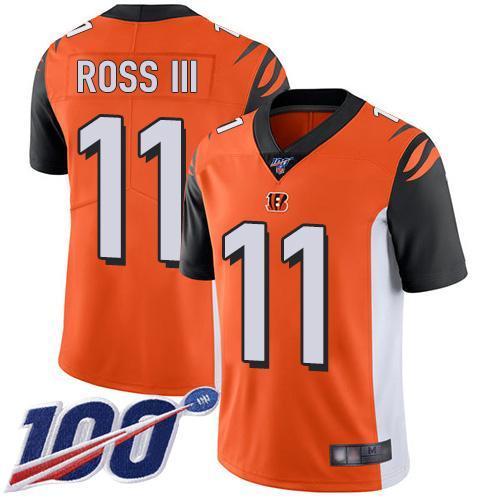 Nike Cincinnati Bengals #11 John Ross III Orange Alternate Stitched NFL 100th Season Vapor Limited Jersey