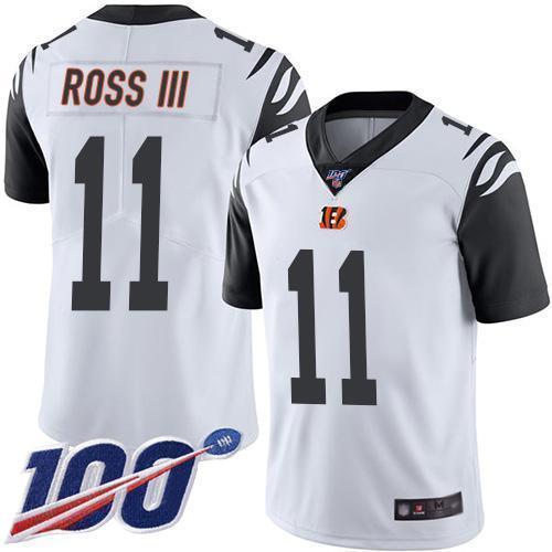 Nike Cincinnati Bengals #11 John Ross III White Stitched NFL Limited Rush 100th Season Jersey
