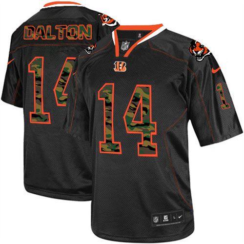 Nike Cincinnati Bengals #14 Andy Dalton Black Stitched NFL Elite Camo Fashion Jersey