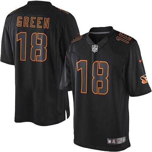 Nike Cincinnati Bengals #18 A.J. Green Black Stitched NFL Impact Limited Jersey