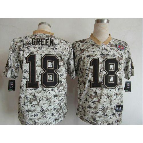 Nike Cincinnati Bengals #18 A.J. Green Camo Stitched NFL Elite USMC Jersey