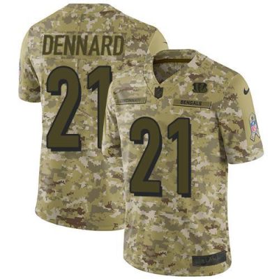 Nike Cincinnati Bengals #21 Darqueze Dennard Camo Stitched NFL Limited 2018 Salute To Service Jersey