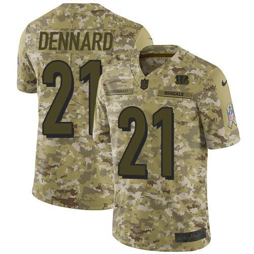 Nike Cincinnati Bengals #21 Darqueze Dennard Camo Stitched NFL Limited 2018 Salute To Service Jersey