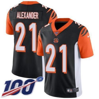 Nike Cincinnati Bengals #21 Mackensie Alexander Black Team Color Stitched NFL 100th Season Vapor Untouchable Limited Jersey