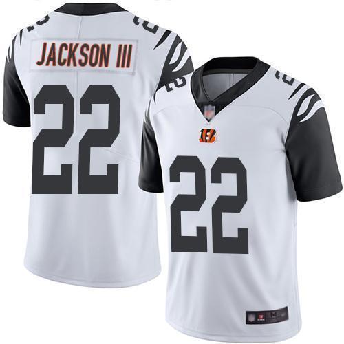 Nike Cincinnati Bengals #22 William Jackson III White Stitched NFL Limited Rush Jersey