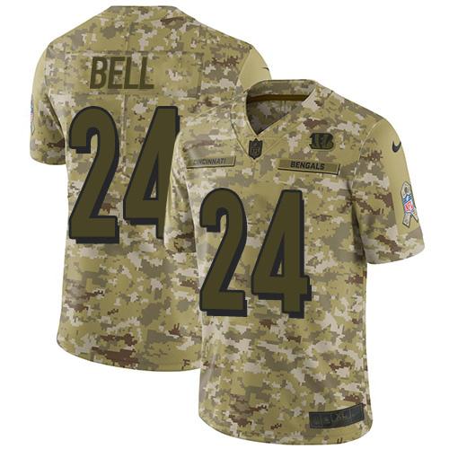 Nike Cincinnati Bengals #24 Vonn Bell Camo Stitched NFL Limited 2018 Salute To Service Jersey
