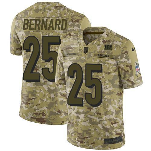 Nike Cincinnati Bengals #25 Giovani Bernard Camo Stitched NFL Limited 2018 Salute To Service Jersey