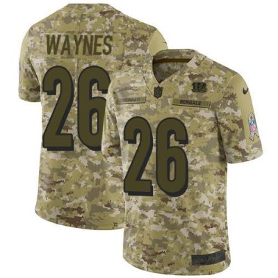 Nike Cincinnati Bengals #26 Trae Waynes Camo Stitched NFL Limited 2018 Salute To Service Jersey