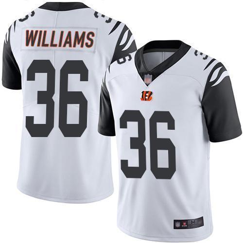 Nike Cincinnati Bengals #36 Shawn Williams White Stitched NFL Limited Rush Jersey