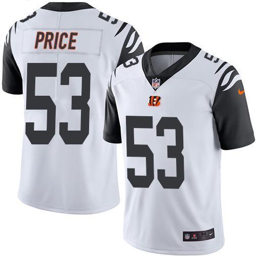 Nike Cincinnati Bengals #53 Billy Price White Stitched NFL Limited Rush Jersey