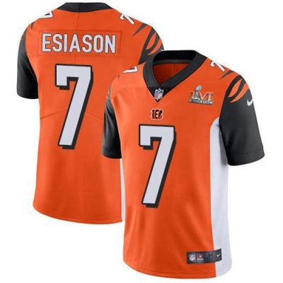 Nike Cincinnati Bengals #7 Boomer Esiason Orange Alternate Super Bowl LVI Patch Stitched NFL Vapor Untouchable Limited Jersey