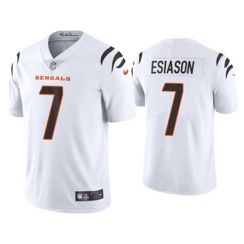 Nike Cincinnati Bengals #7 Boomer Esiason White Nike Vapor Limited Jersey