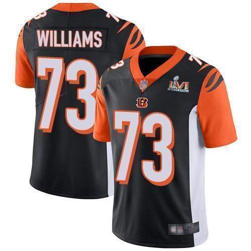 Nike Cincinnati Bengals #73 Jonah Williams Black Team Color Super Bowl LVI Patch Stitched NFL Vapor Untouchable Limited Jersey