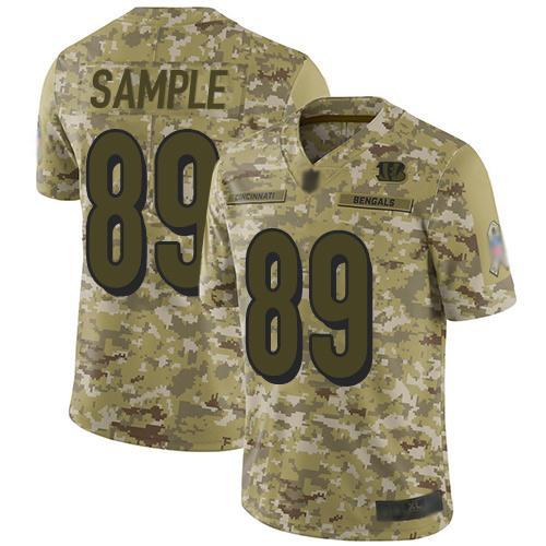 Nike Cincinnati Bengals #89 Drew Sample Camo Stitched NFL Limited 2018 Salute To Service Jersey