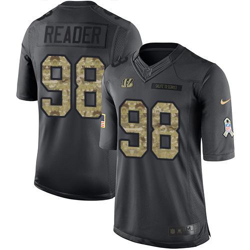 Nike Cincinnati Bengals #98 D.J. Reader Black Stitched NFL Limited 2016 Salute to Service Jersey