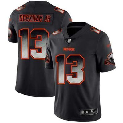 Nike Cleveland Browns #13 Odell Beckham Jr Black Stitched NFL Vapor Untouchable Limited Smoke Fashion Jersey